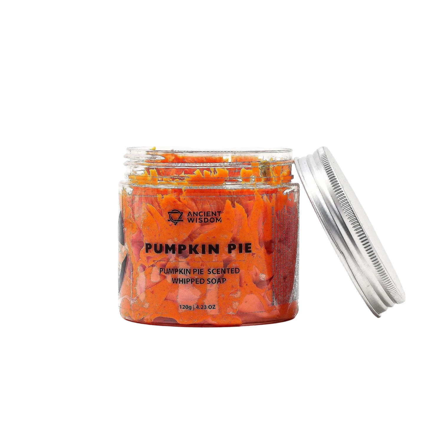 Pumpkin Pie Whipped Soap 120g jar with creamy texture and autumn spice scent