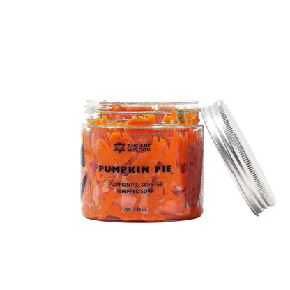 Pumpkin Pie Whipped Soap 120g jar with creamy texture and autumn spice scent