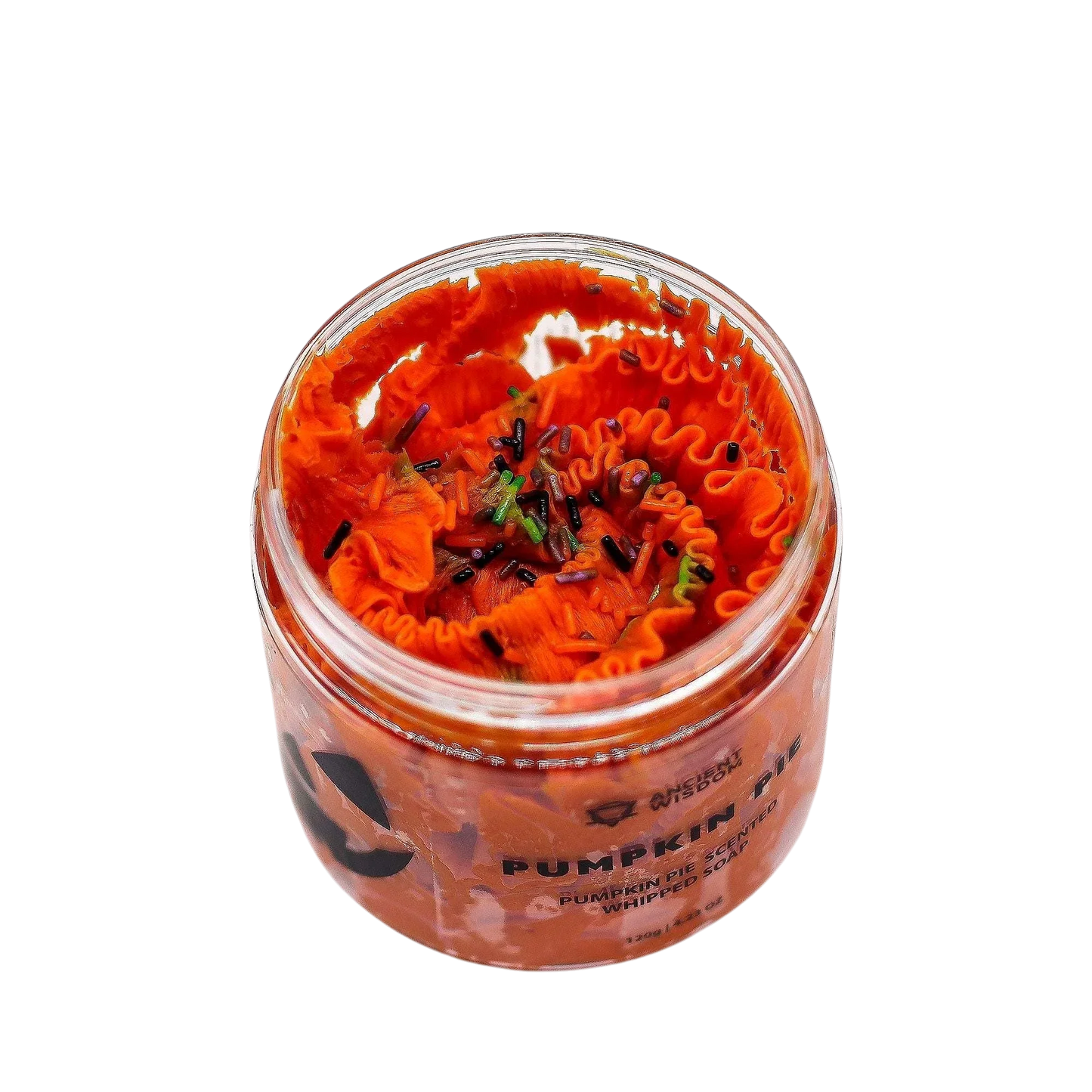 Pumpkin Pie Whipped Soap 120g jar with creamy autumn spice fragrance and whipped texture