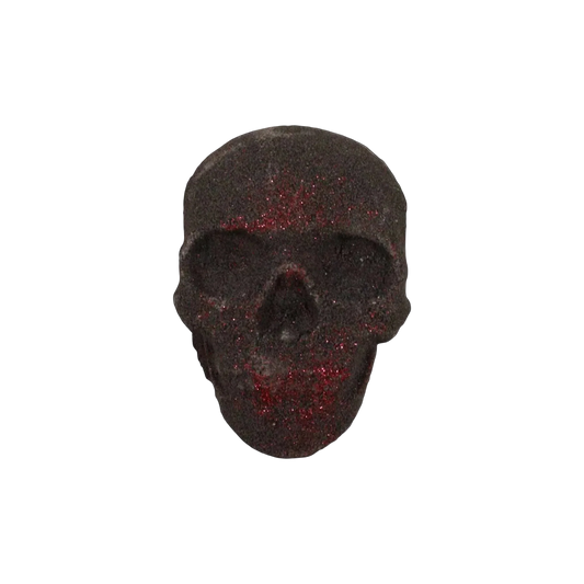 Skull Halloween Bath Bomb with dark swirling colors