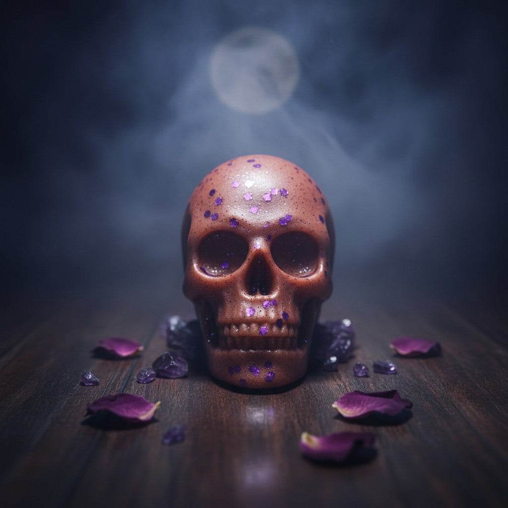 Small Halloween themed witches truffles wax melts with spooky shapes and glitter accents