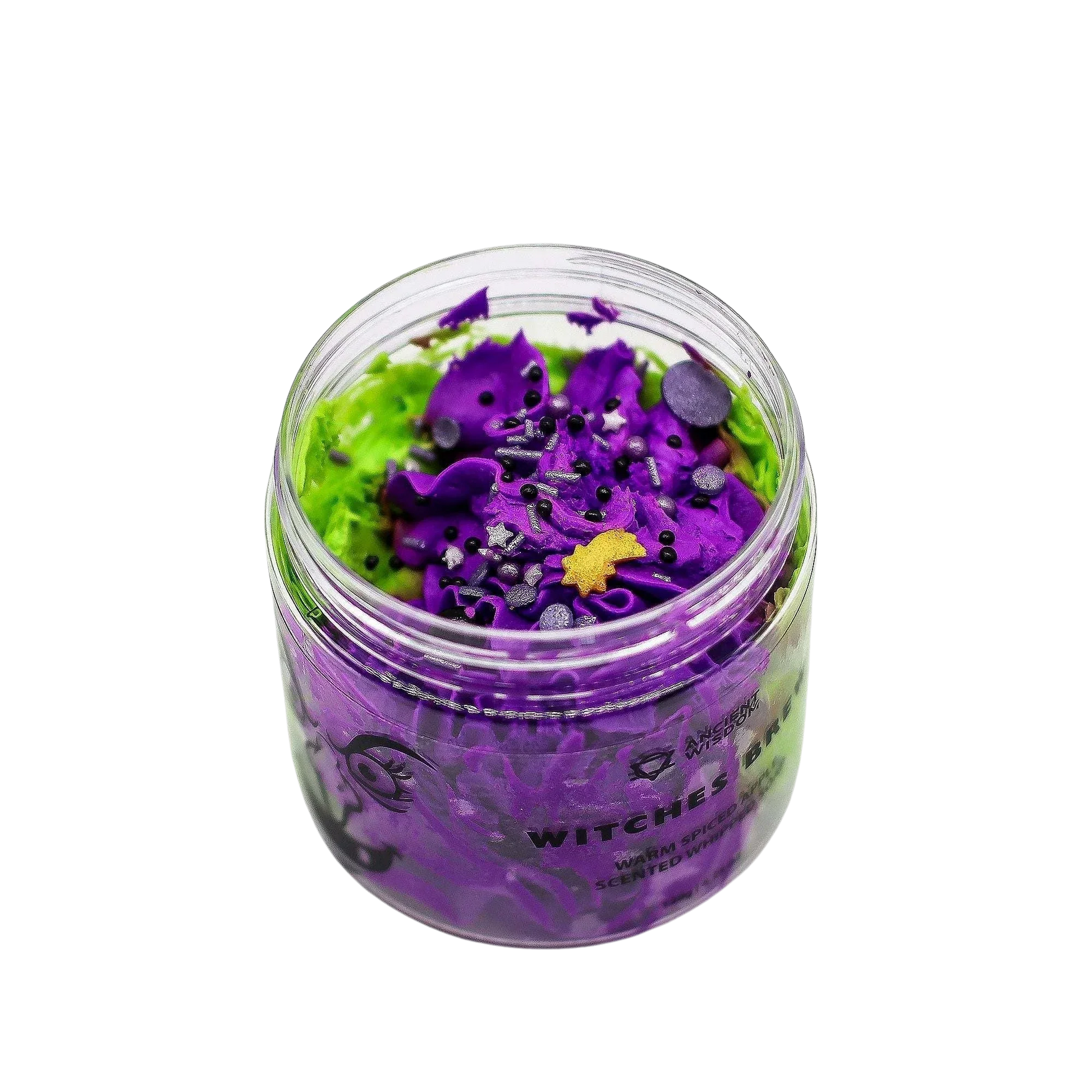 Witches Brew Whipped Soap 120g jar with creamy whipped formula and festive spice fragrance